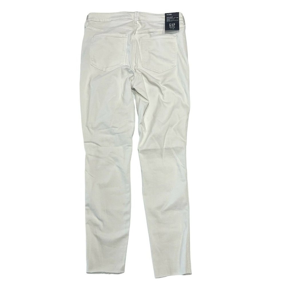 NWT GAP High Rise Universal Legging 14/32L White Ripped #683725 - Picture 2 of 6